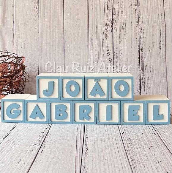 Cubos 6x6cm Ggg Ts - Decoração Bebê
