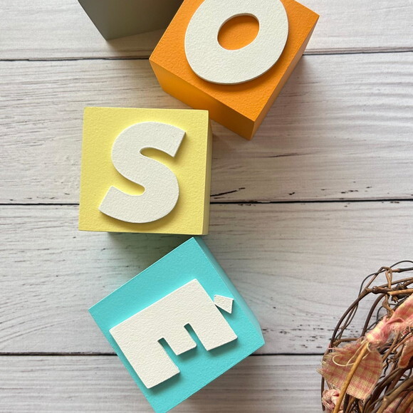Cubos 6x6cm Ggg Ts - Decoração Bebê
