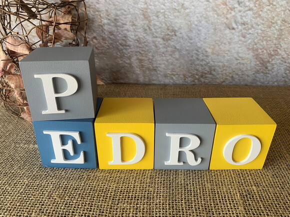 Cubos 6x6cm Linha Collors Decoração Bebê