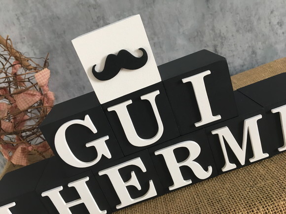 Cubos Decorativos Personalizados com  Nome do Bebê em MDF - Tema