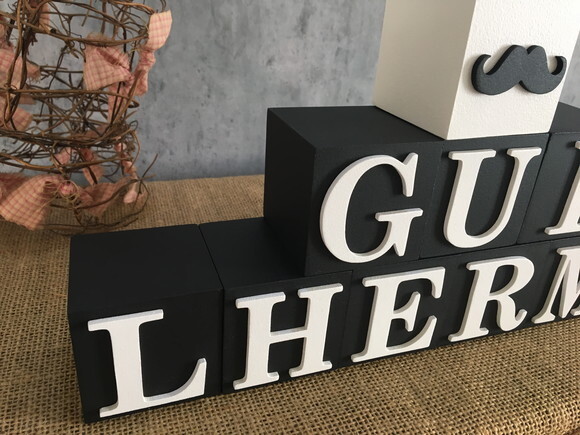 Cubos Decorativos Personalizados com  Nome do Bebê em MDF - Tema