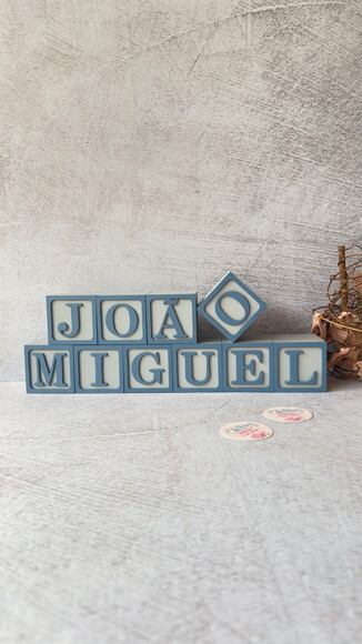 Cubos 6x6cm Nome com Moldura