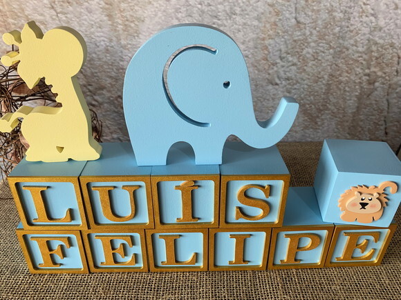 Cubos 6x6cm Safari + Elefante + Girafa