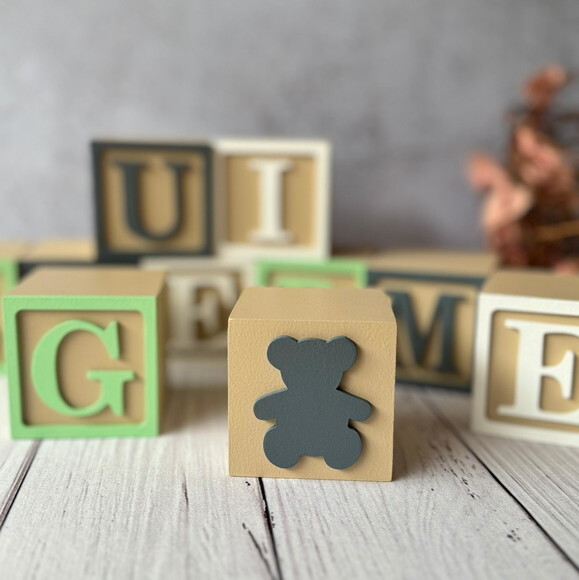 Cubos 6x6cm Ts -urso - Decoração Bebê