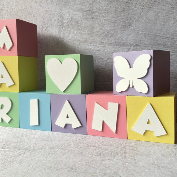 Cubos 8x8cm Decoração Bebê