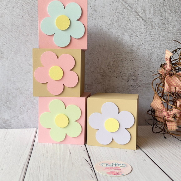 Cubos 8x8cm Decoração Bebê