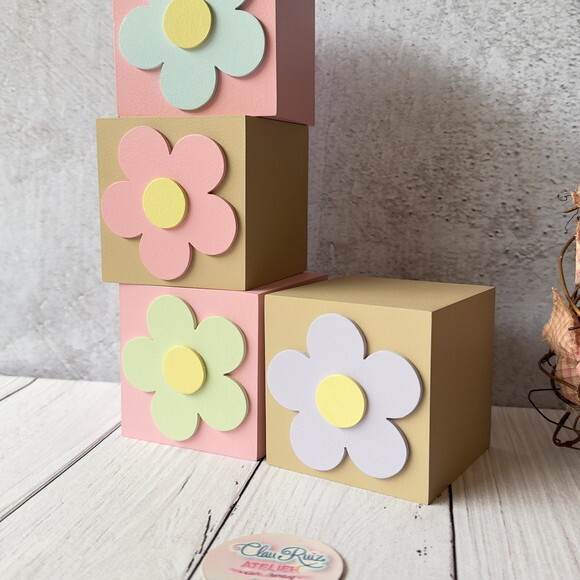 Cubos 8x8cm Decoração Bebê