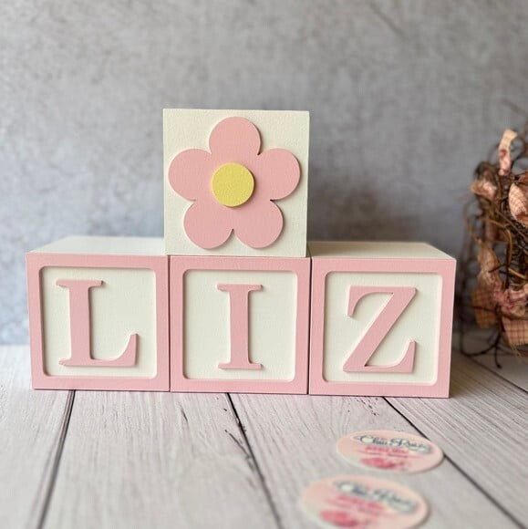 Cubos 8x8cm Decoração Bebê Jardim