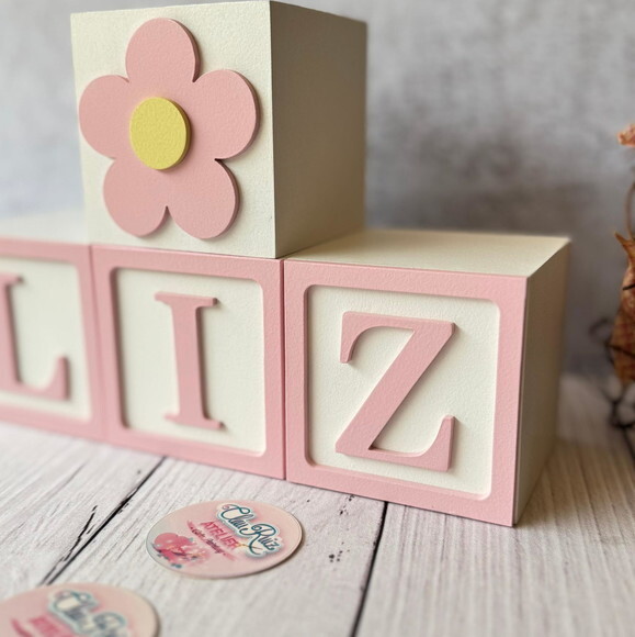 Cubos 8x8cm Decoração Bebê Jardim