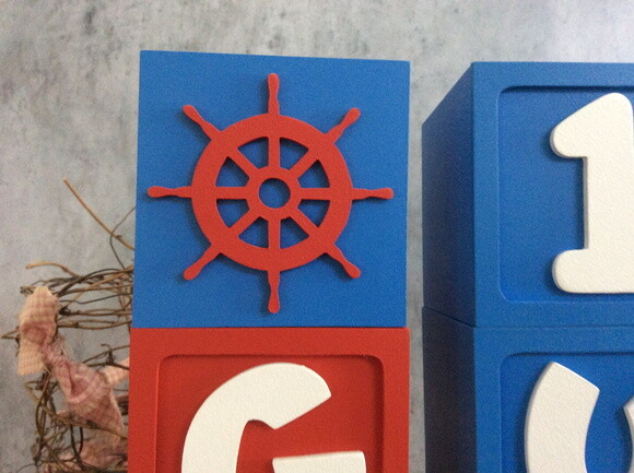 Cubos 8x8cm Marinheiro com Moldura
