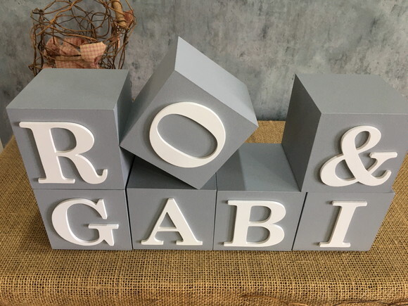 Cubos 8x8cm Nome do Casal