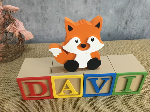 Cubos com Nome 6x6cm Toy Story + Raposinha
