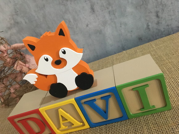 Cubos com Nome 6x6cm Toy Story + Raposinha