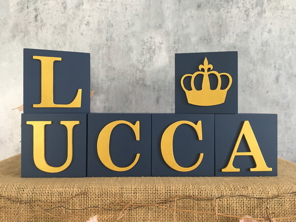 Cubos Decorativos 10x10 com Coroa Pequeno Príncipe