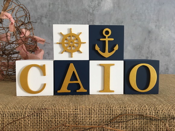 Cubos Decorativos 6x6cm Marinheiro