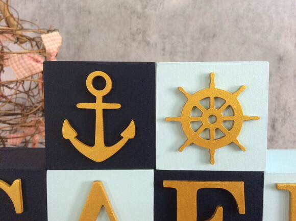 Cubos Decorativos 8x8cm Marinheiro