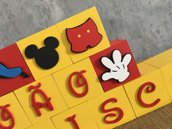 Cubos Decorativos Disney 6x6cm