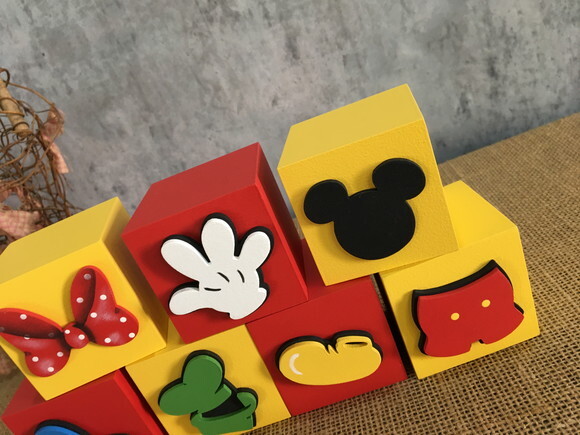 Cubos Decorativos Turma do Mickey - Disney 6x6cm