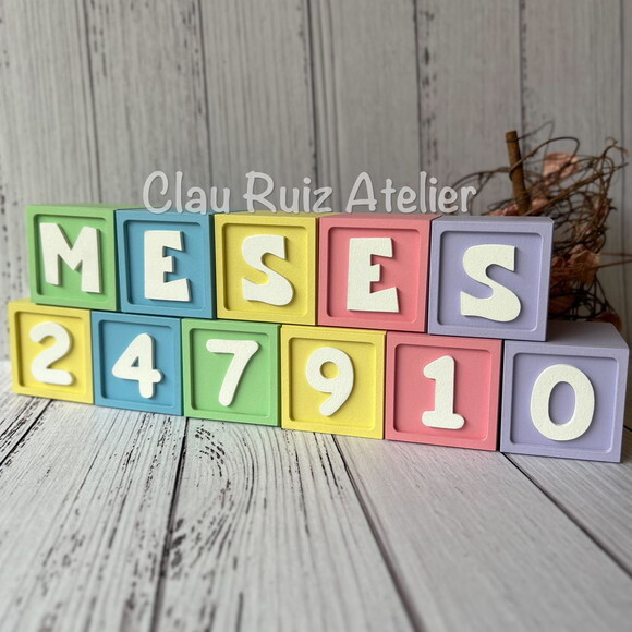 Cubos Mesversário 6x6cm Ts - Bebês