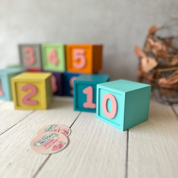 Cubos Mesversário 6x6cm Ts - Bebês