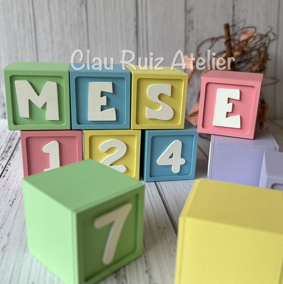 Cubos Mesversário 6x6cm Ts - Bebês