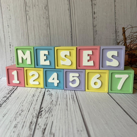 Cubos Mesversário 6x6cm Ts - Bebês