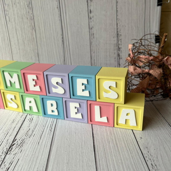Cubos Mesversário 6x6cm Ts - Bebês