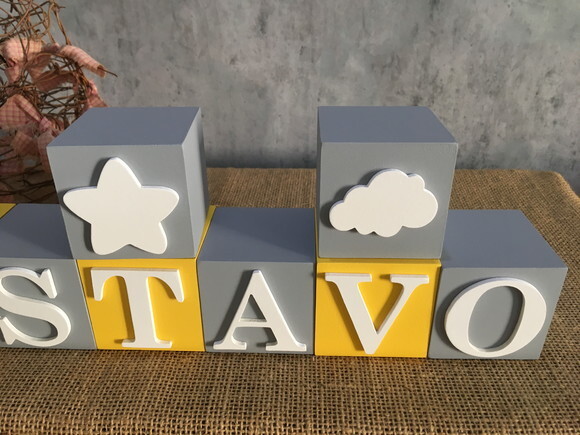 CUBOS NUVEM E ESTRELA 6x6cm