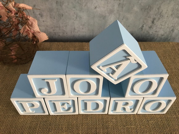Cubos Personalizados com Nome e Moldura 6x6cm