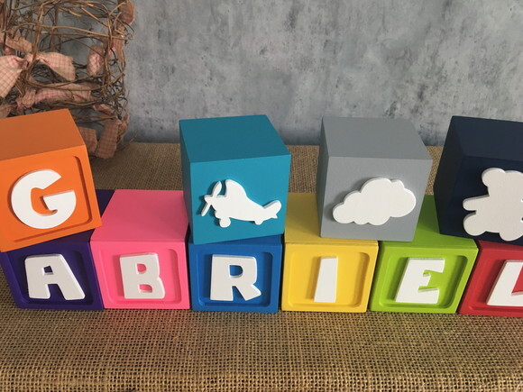 Cubos Pocoyo 6x6cm Avião Nuvem Urso
