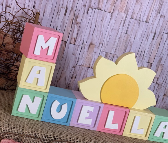 Decoração Bebê - Cubos 6x6cm Candy Ts + Sol