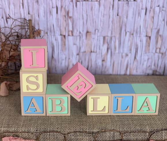 Decoração Bebê - Cubos 6x6cm Tons Terrosos Ts