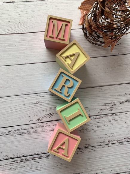 Decoração Bebê - Cubos 6x6cm Tons Terrosos Ts