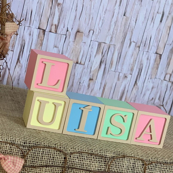 Decoração Bebê - Cubos 6x6cm Tons Terrosos Ts