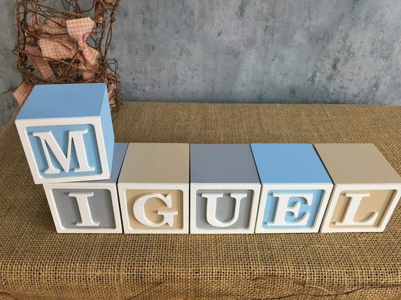 Decoração Bebê - Cubos 6x6cm Ts