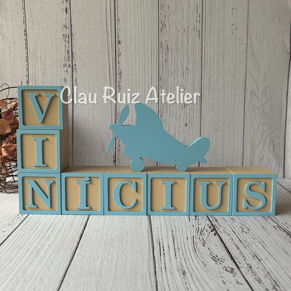 Cubos Decorativos de MDF Personalizados para Quarto de Bebê Tema