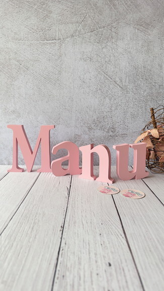 Decoração Bebê - Letras Decorativas mdf - Letras Bastão
