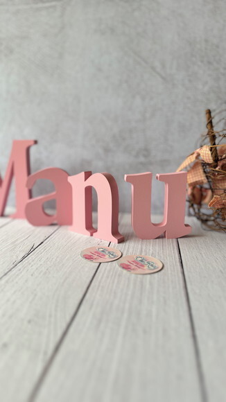 Decoração Bebê - Letras Decorativas mdf - Letras Bastão