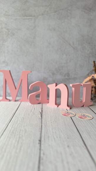 Decoração Bebê - Letras Decorativas mdf - Letras Bastão