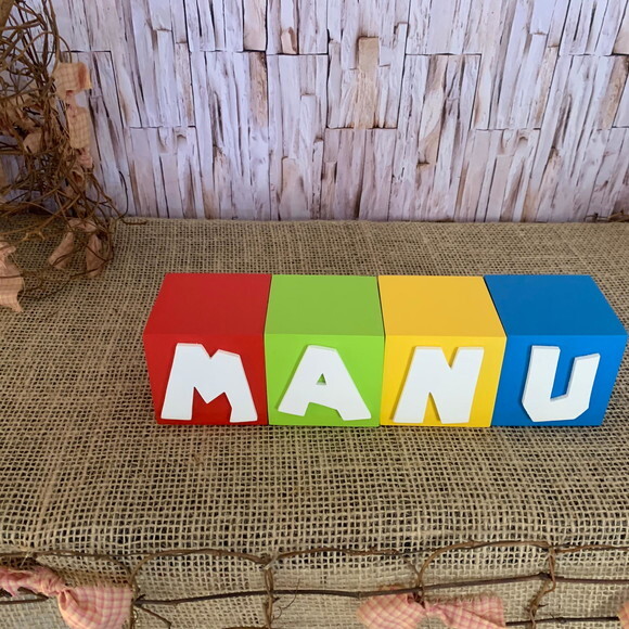 Decoração de Festa Infantil Super Mário Bros Cubos 6x6cm