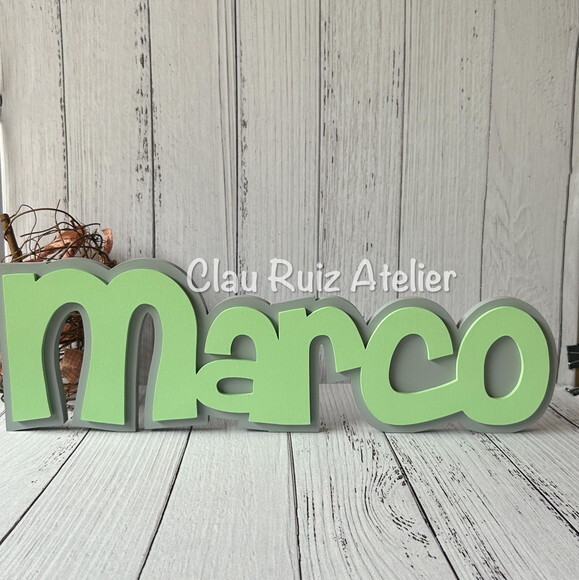 Decoração de Quarto Infantil - Sobreposição Nome em mdf