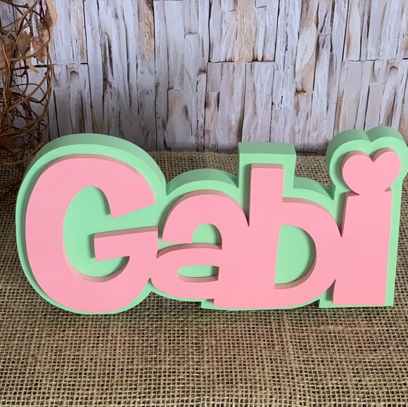 Decoração de Quarto Infantil - Sobreposição Nome em mdf