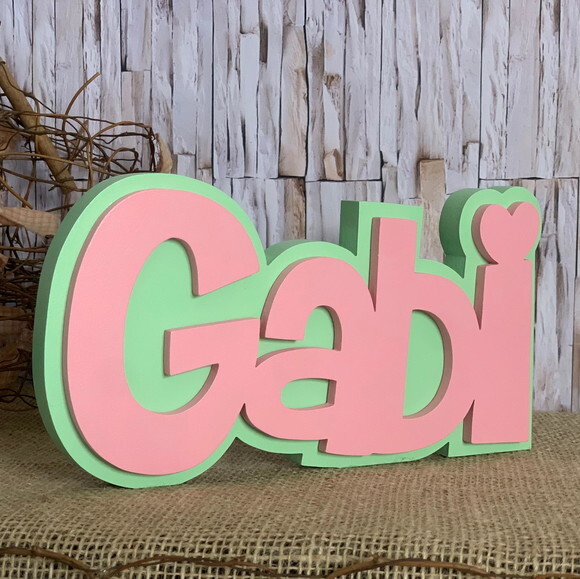 Decoração de Quarto Infantil - Sobreposição Nome em mdf