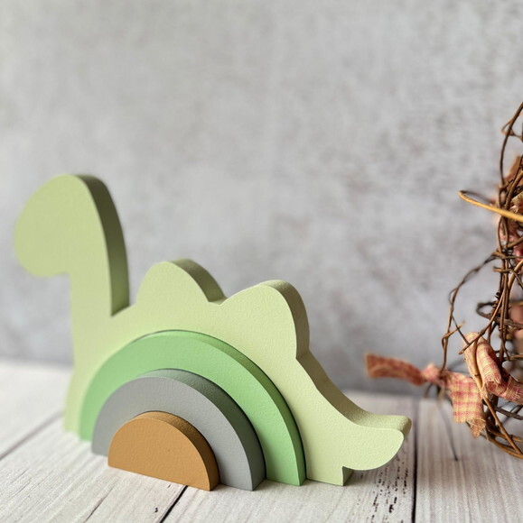 Dinossauro -arco Íris de Mesa - Decoração Bebê