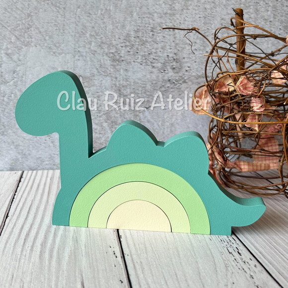 Dinossauro -arco Íris de Mesa - Decoração Bebê