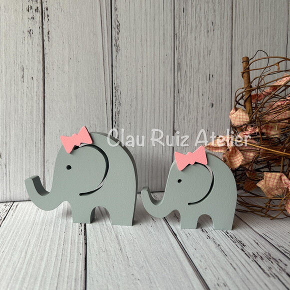 Elefantinhas Dupla - Decoração Bebê