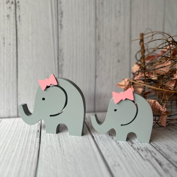 Elefantinhas Dupla - Decoração Bebê