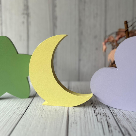 Estrela Lua e Coração Decoração Bebê
