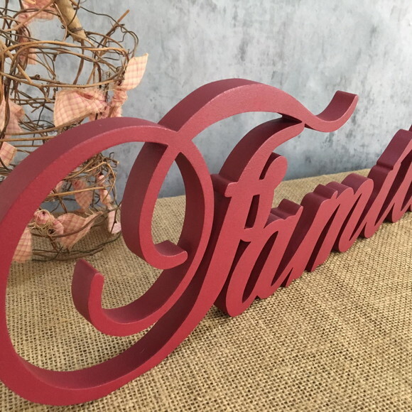 FAMÍLIA Palavras Decorativas De MDF