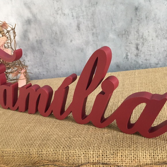 FAMÍLIA Palavras Decorativas De MDF